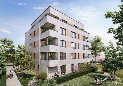 Gartenansicht Haus 2 - Erdgeschosswohnung in 44803 Bochum mit 72m² kaufen