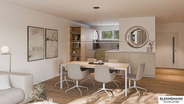 Einrichtungsbeispiel Wohnzimmer - Reihenmittelhaus in 44869 Bochum / Höntrop mit 130m² kaufen