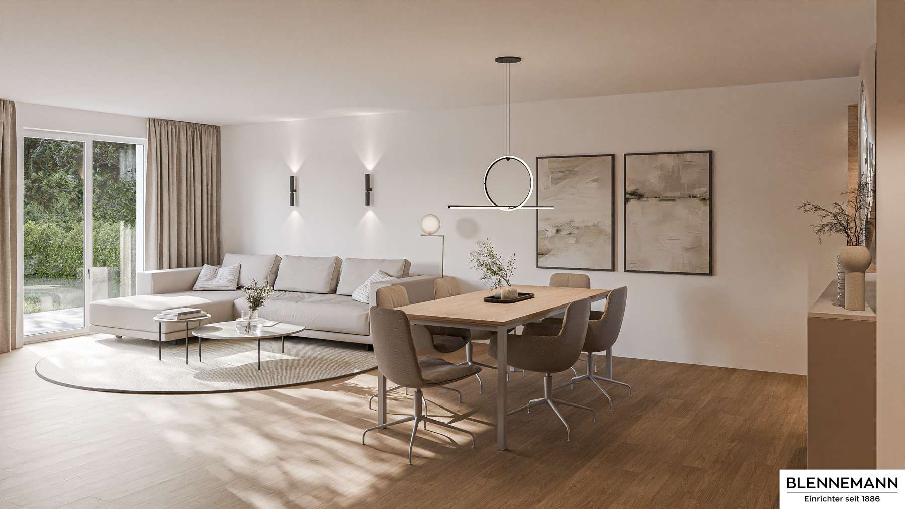 Einrichtungsbeispiel Wohnzimmer Einrichtungsbeispiel Wohnzimmer - Reihenmittelhaus in 44869 Bochum / Höntrop mit 130m² kaufen