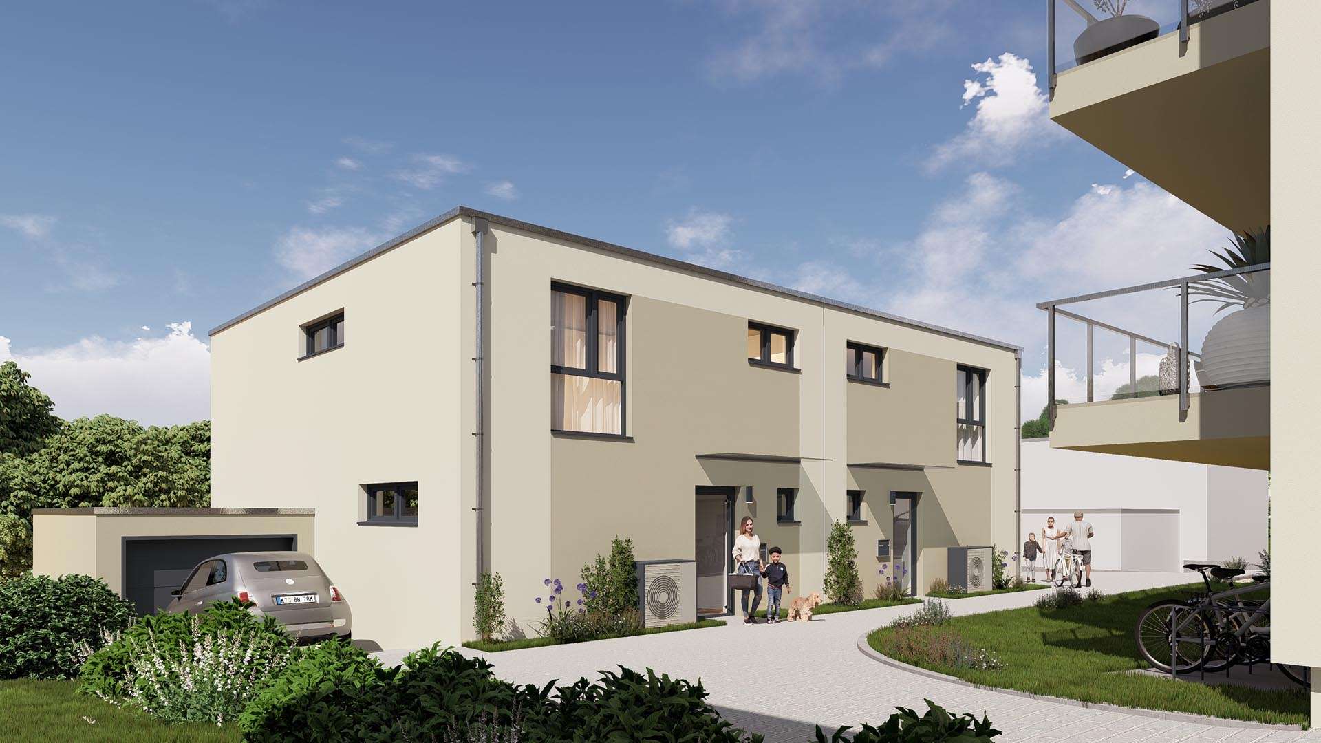 Eingangsseite Eingangsseite - Doppelhaushälfte in 44797 Bochum / Stiepel mit 146m² kaufen
