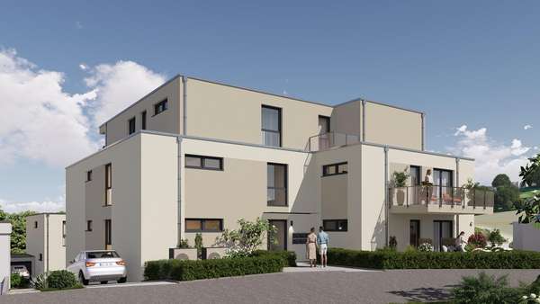 Ostansicht (Balkon oben rechts) Ostansicht (Balkon oben rechts) - Etagenwohnung in 44797 Bochum / Stiepel mit 65m² kaufen