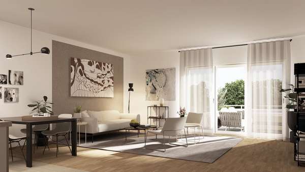 Wohnzimmer (Beispiel) Wohnzimmer (Beispiel) - Etagenwohnung in 44797 Bochum / Stiepel mit 65m² kaufen