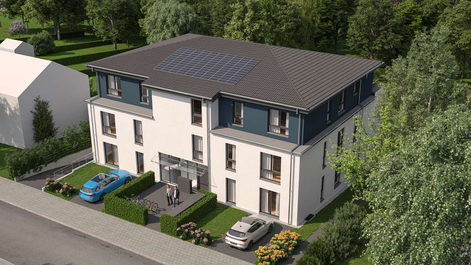 Vorderansicht Vogelperspektive - Etagenwohnung in 44795 Bochum mit 60m² kaufen